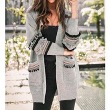 Load image into Gallery viewer, 2019 Autumn Long Cardigan Women Sweaters Ladies Long Sweater Women Knitted Sweater Female Long Sleeve Loose Cardigans Coat